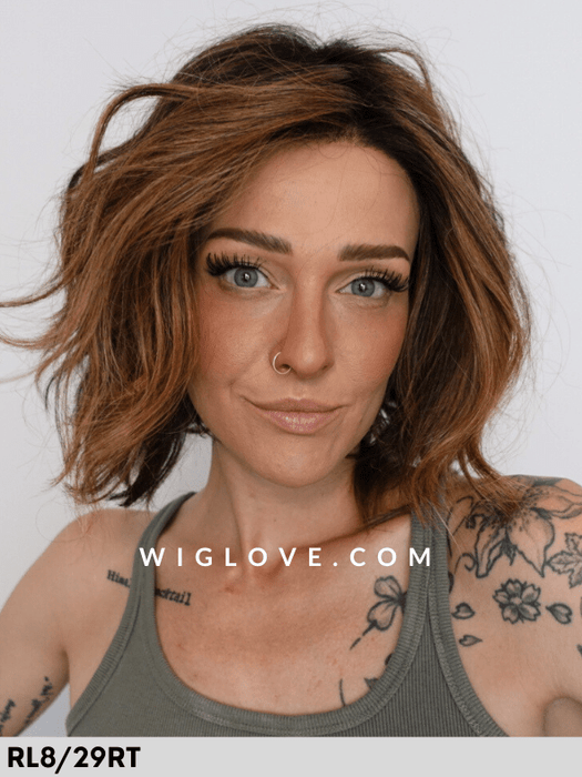NATURE GLAM MONO LACE - riga libera, attaccatura naturale - Wig Love - Parrucca SinteticaRL8/29RT