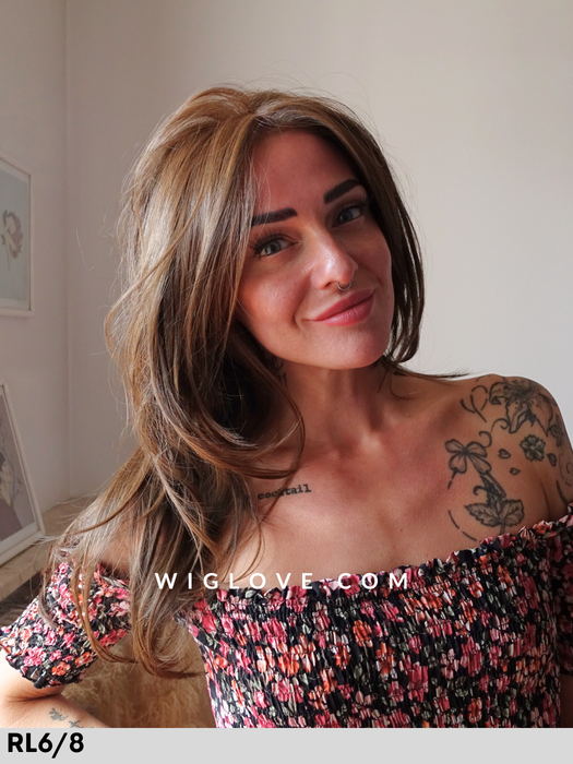 nature long mono lace gisela mayer parrucca lunga termoresistente con attaccatura naturale e riga libera monofilamento