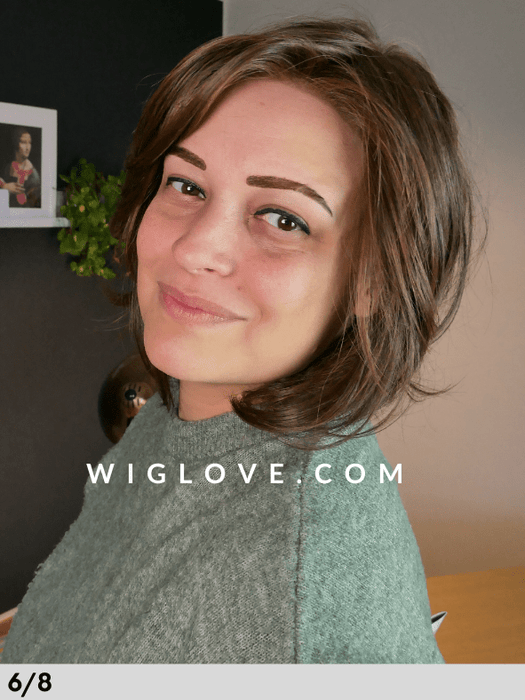 NATURE PAGE MONO LACE DELUXE - 100% fatta a mano - Wig Love - Parrucca SinteticaRL6/8