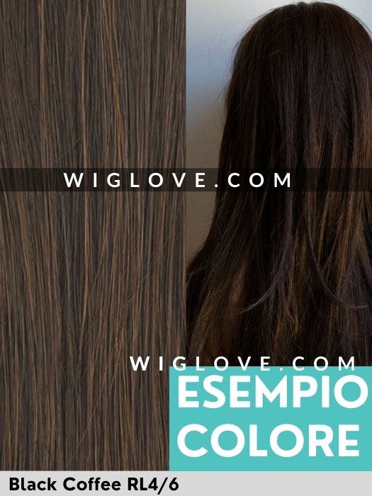 NATURE PLAY LACE PART - riga in monofilamento, attaccatura naturale - Wig Love - Parrucca SinteticaBlack Coffee RL4/6