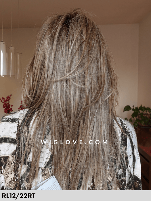 nature run mono lace  gisela mayer parrucca lunga liscia con frangetta in fibra sintetica termoresistente lacefront riga libera retro aperto