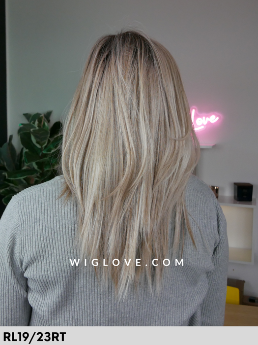 nature run mono lace  gisela mayer parrucca lunga liscia con frangetta in fibra sintetica termoresistente lacefront riga libera retro aperto