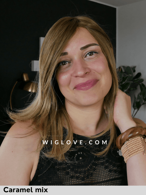 new exclusiv gisela mayer parrucca lunga capello naturale remy 100% fatta a mano no lacefront riga libera poliuretano antiscivolo traglia M