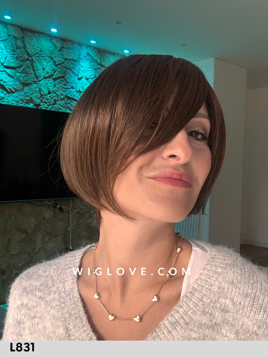 new york mono lace deluxe gisela mayer parrucca corta e scalata leggera dal volume basso 100% fatta a mano poliuretano lacefront attaccatura naturale riga libera monofilamento retro 