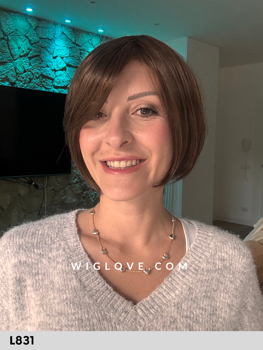 new york mono lace deluxe gisela mayer parrucca corta e scalata leggera dal volume basso 100% fatta a mano poliuretano lacefront attaccatura naturale riga libera monofilamento retro 