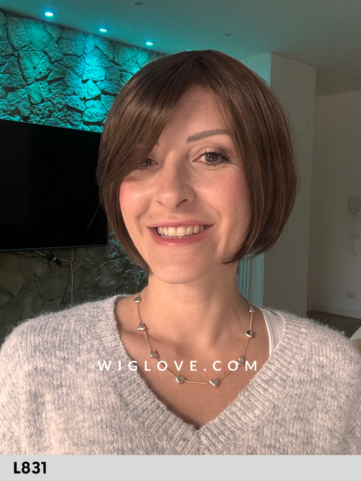 new york mono lace deluxe gisela mayer parrucca corta e scalata leggera dal volume basso 100% fatta a mano poliuretano lacefront attaccatura naturale riga libera monofilamento retro 