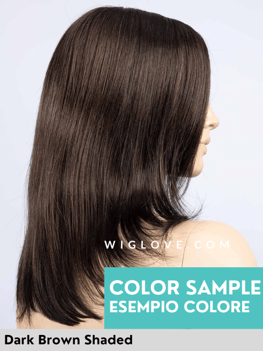 NOBLESSE SOFT - piccolo lace front, riga centrale, doppio monofilamento - Wig Love - Parrucca SinteticaDark Brown Shaded