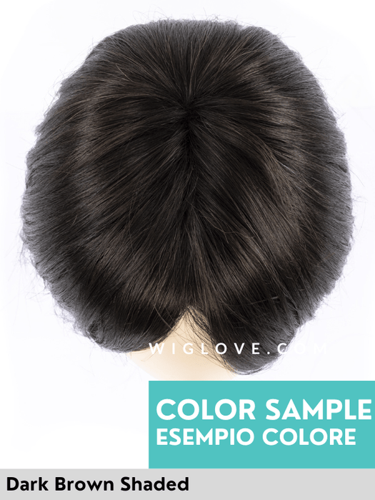 NOBLESSE SOFT - piccolo lace front, riga centrale, doppio monofilamento - Wig Love - Parrucca SinteticaDark Brown Shaded