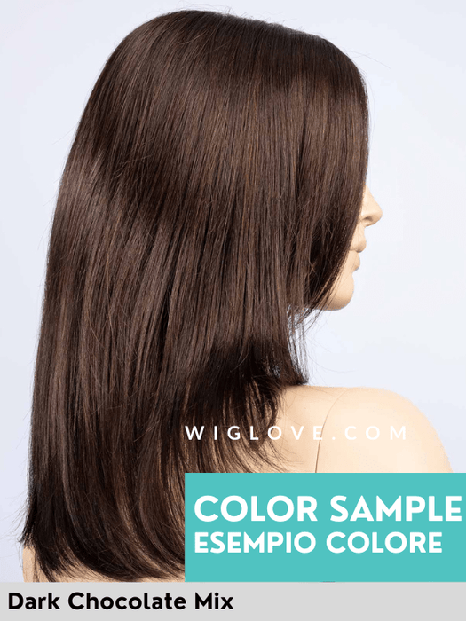 NOBLESSE SOFT - piccolo lace front, riga centrale, doppio monofilamento - Wig Love - Parrucca SinteticaDark Chocolate Mix