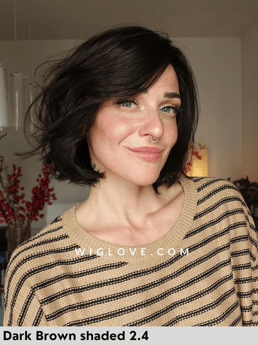 nola mono part ellen wille parrucca alle spalle leggermente mossa lacefront riga sinistra retro aperto e fatto a macchina  fibra sintetica tradizionale