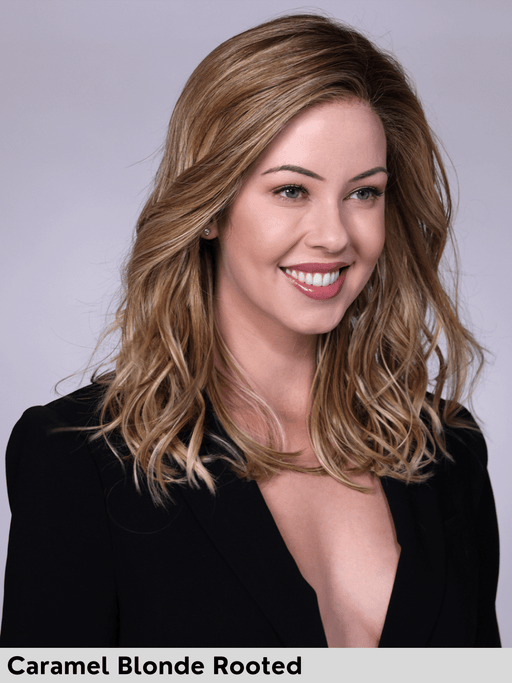 Nottingham di belle tress parrucca  lunga e scalata, piastrabile, fibre sintetiche termoresistenti lacefront attaccatura naturale riga sinistra british city collection