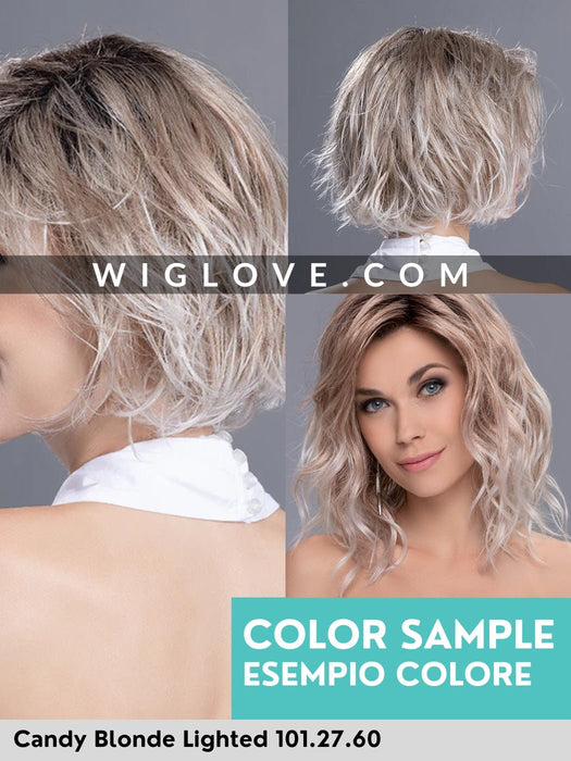 NOVEL DELUXE - 100% fatta a mano, attaccatura naturale, riga libera - Wig Love - Parrucca SinteticaCandy Blonde Lighted