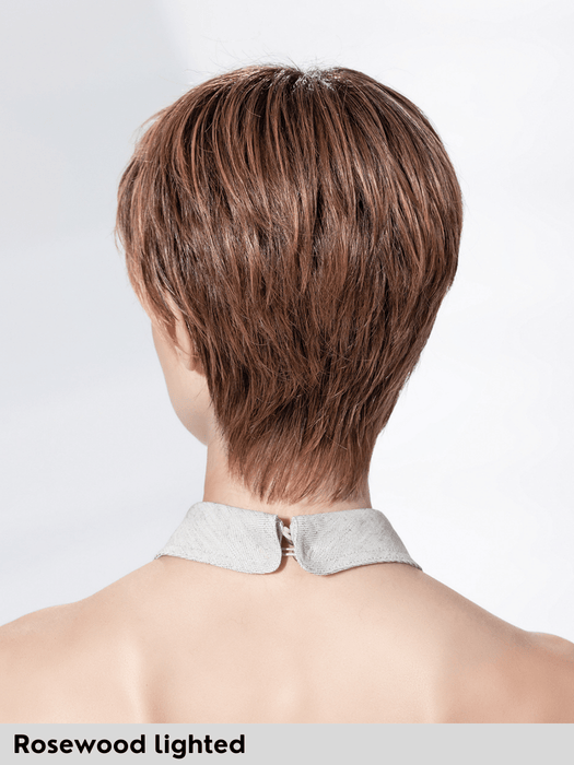 NOVEL DELUXE - 100% fatta a mano, attaccatura naturale, riga libera - Wig Love - Parrucca SinteticaRosewood Lighted