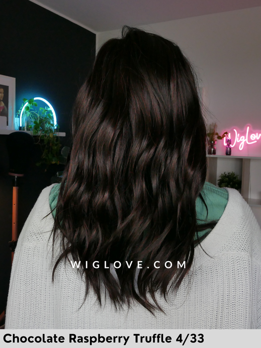 olivia parrucca sintetica mossa fatta  a mano jon renau onde beach waves lacefront riga libera retro chiuso fatto a mano taglia M 