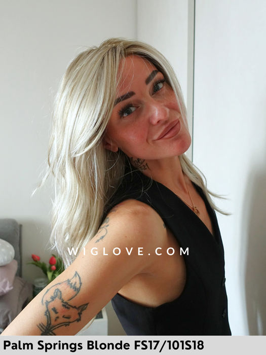 olivia parrucca sintetica mossa fatta  a mano jon renau onde beach waves lacefront riga libera retro chiuso fatto a mano taglia M 