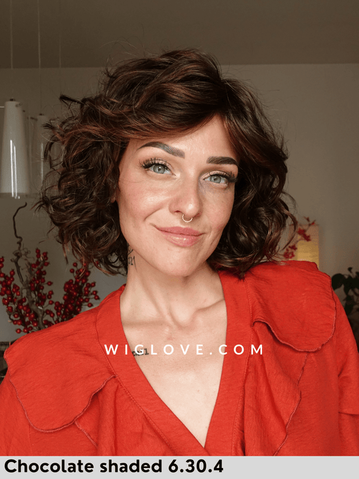 onda mono part ellen wille parrucca mossa alle spalle riccia parrucca sintetica tradizionale riga sinistra monofilamento laterale lacefront attaccatura naturale