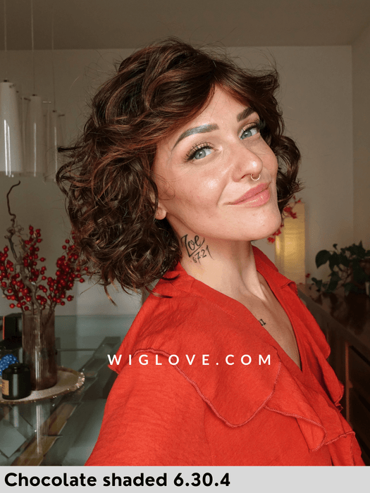 onda mono part ellen wille parrucca mossa alle spalle riccia parrucca sintetica tradizionale riga sinistra monofilamento laterale lacefront attaccatura naturale