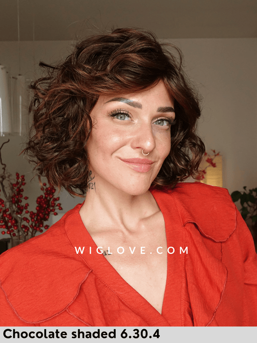 onda mono part ellen wille parrucca mossa alle spalle riccia parrucca sintetica tradizionale riga sinistra monofilamento laterale lacefront attaccatura naturale