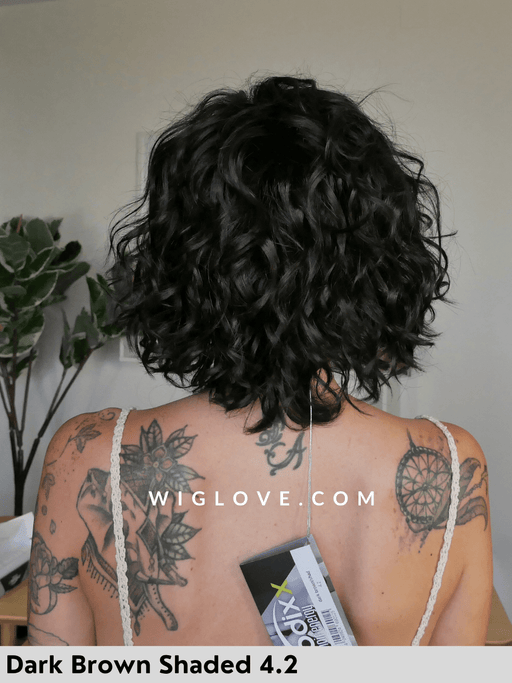 onda mono part ellen wille parrucca mossa alle spalle riccia parrucca sintetica tradizionale riga sinistra monofilamento laterale lacefront attaccatura naturale