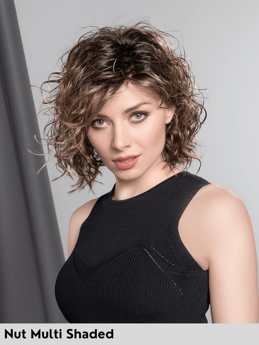 ONDA MONO PART - riga sinistra, attaccatura naturale - Wig Love - Parrucca SinteticaNut Multi Shaded