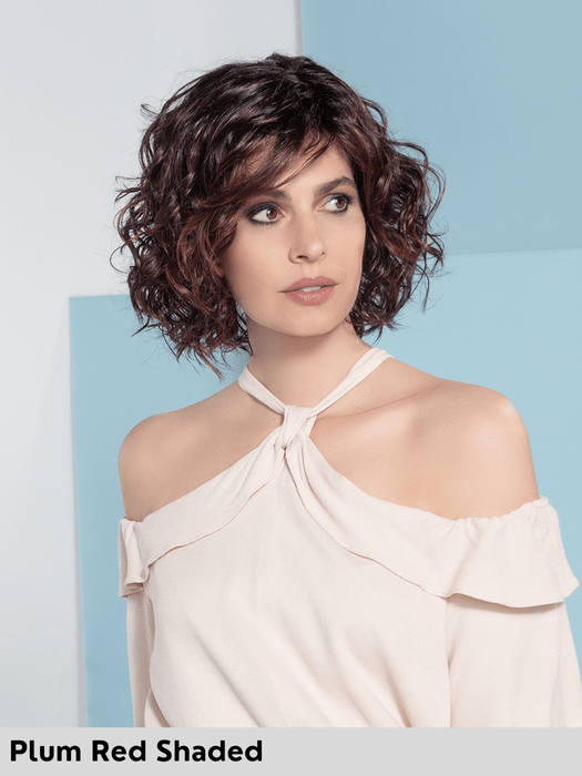 ONDA MONO PART - riga sinistra, attaccatura naturale - Wig Love - Parrucca SinteticaPlum Red Shaded