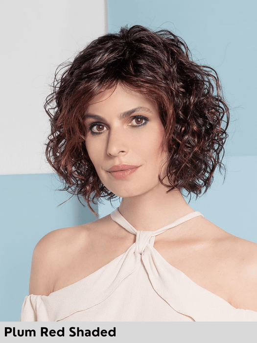 ONDA MONO PART - riga sinistra, attaccatura naturale - Wig Love - Parrucca SinteticaPlum Red Shaded