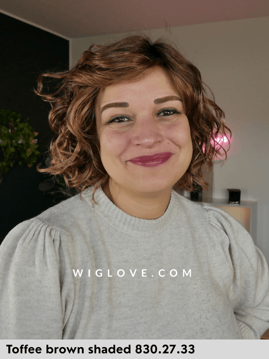 onda mono part ellen wille parrucca mossa alle spalle riccia parrucca sintetica tradizionale riga sinistra monofilamento laterale lacefront attaccatura naturale