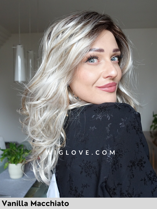 orchid estetica designs parrucca sintetica mossa onde boccoli lacefront attaccatura naturale riga sinistra monofilamento a lato retro aperto golden ginger