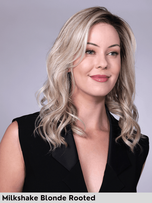 Oxford di belle tress parrucca lunga e scalata, piega mossa, piastrabile, fibre sintetiche termoresistenti lacefront attaccatura naturale riga sinistra british city collection