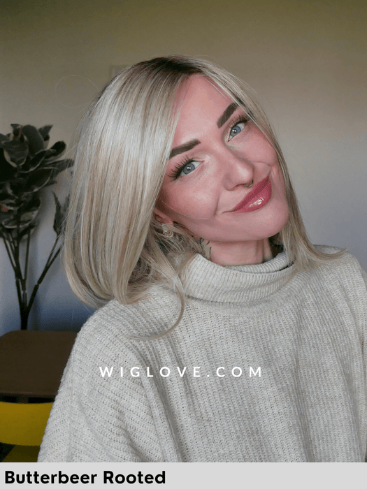 paige belle tress parrucca sintetica resistente al calore caschetto liscio pari alle spalle lacefront riga libera fatta a mano poliuretano