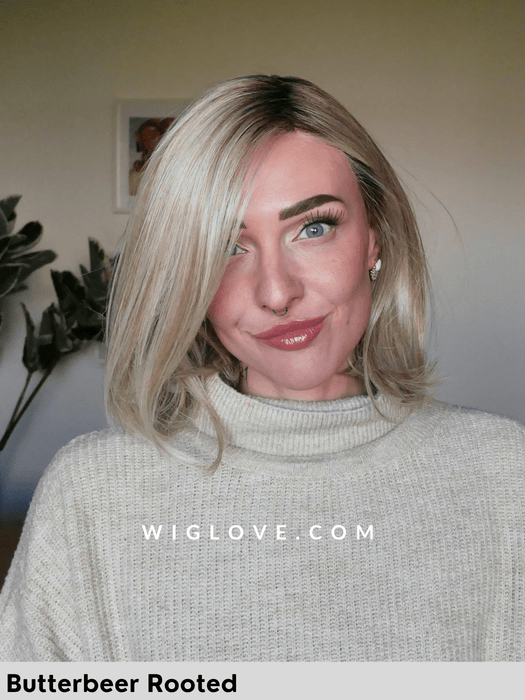 paige belle tress parrucca sintetica resistente al calore caschetto liscio pari alle spalle lacefront riga libera fatta a mano poliuretano