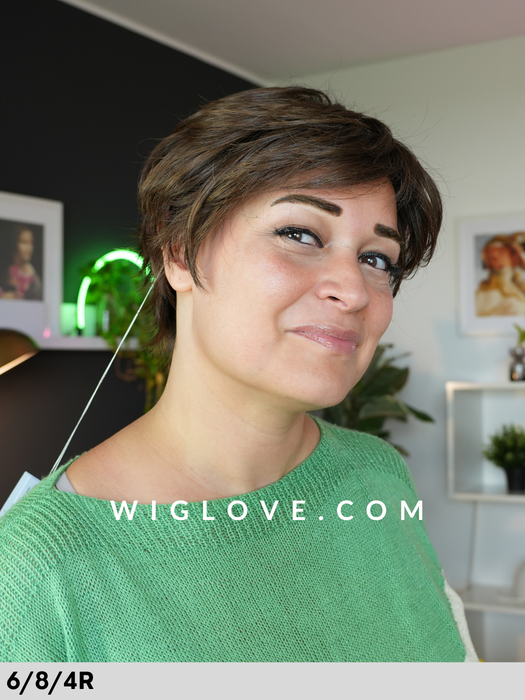 pasadoble rokoko hair company parrucca corta scalata frangetta lacefront riga libera monofilamento dispositivo medico ce fibra sintetica termoresistente