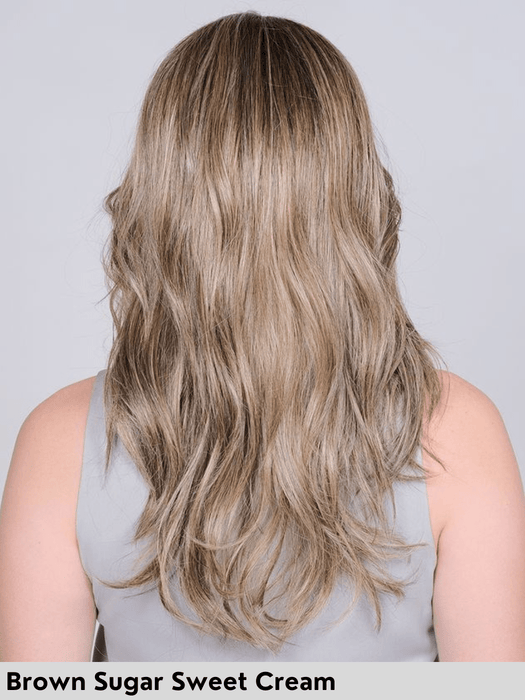 PEERLESS 55cm - riga centrale, attaccatura naturale - Wig Love - Parrucca SinteticaBrown Sugar Sweet Cream