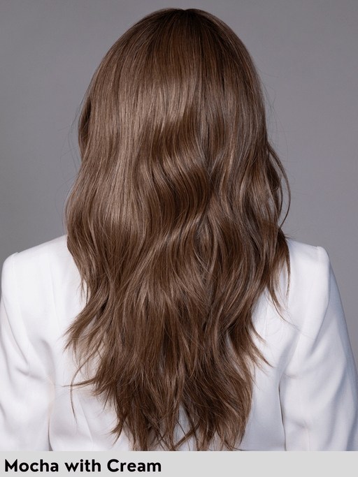 PEERLESS 55cm - riga centrale, attaccatura naturale - Wig Love - Parrucca SinteticaMocha with Cream