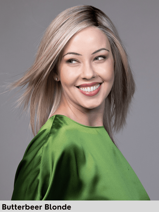 PEPPERMINT - riga sinistra, attaccatura naturale - Wig Love - Parrucca SinteticaButterbeer Blonde