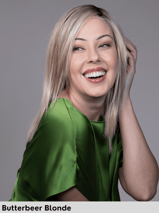 PEPPERMINT - riga sinistra, attaccatura naturale - Wig Love - Parrucca SinteticaButterbeer Blonde