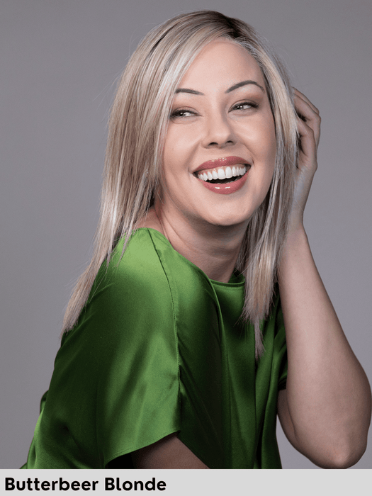 PEPPERMINT - riga sinistra, attaccatura naturale - Wig Love - Parrucca SinteticaButterbeer Blonde