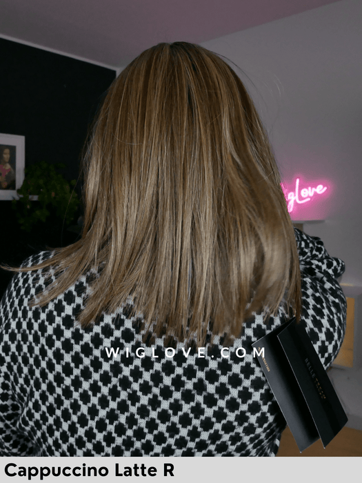 perla belle tress parrucca caschetto lungo liscio piastrabile fibra sintetica termoresistente 100% fatta a mano attaccatura nturale e riga libera