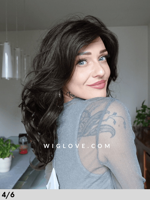 petite sedona estetica designs parrucca sintetica mossa onde boccoli lacefront attaccatura naturale riga sinistra monofilamento a lato retro aperto 