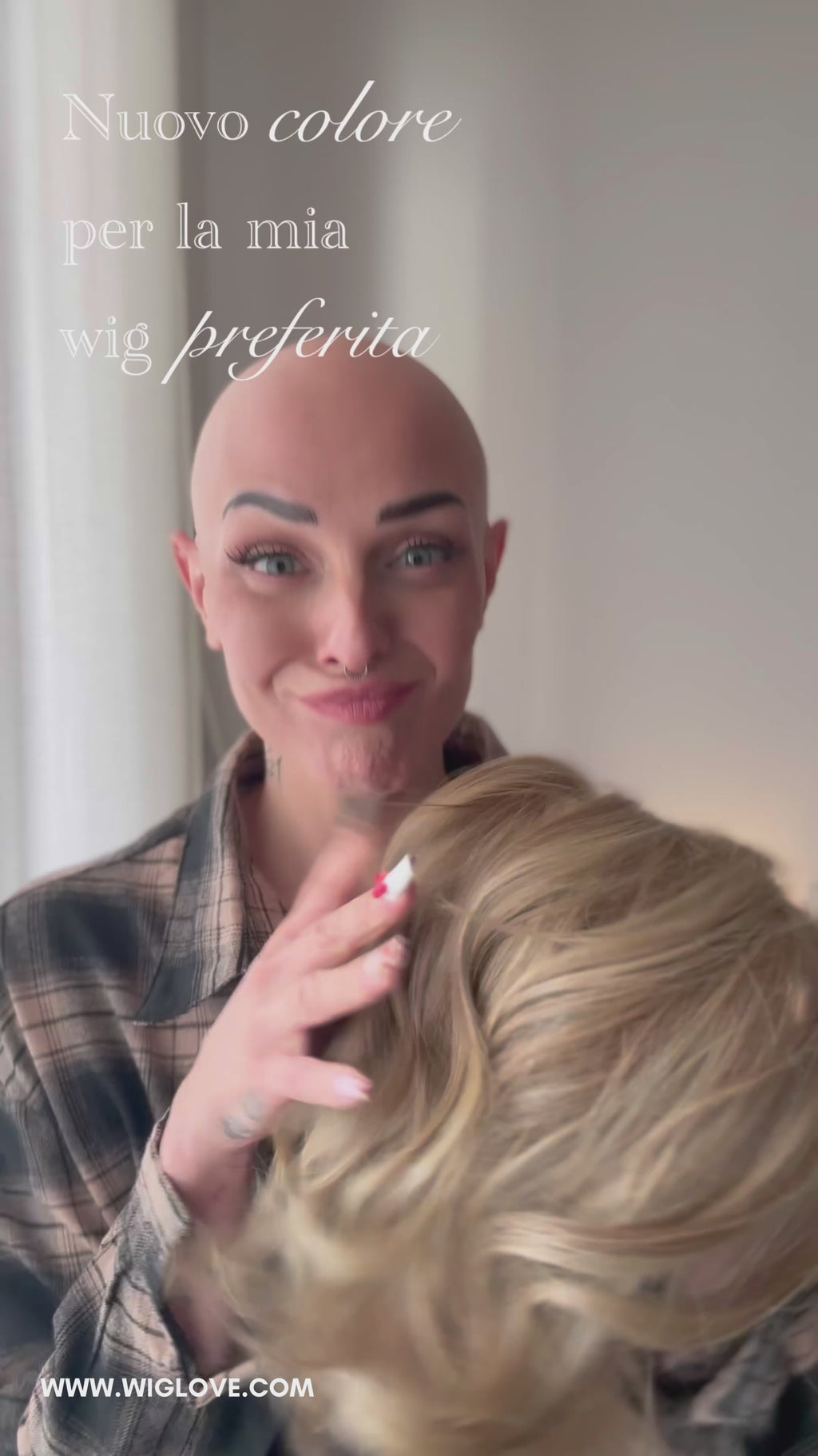 nature glam mono lace  gisela mayer parrucca caschetto  mossa in fibra sintetica termoresistente lacefront riga libera retro aperto