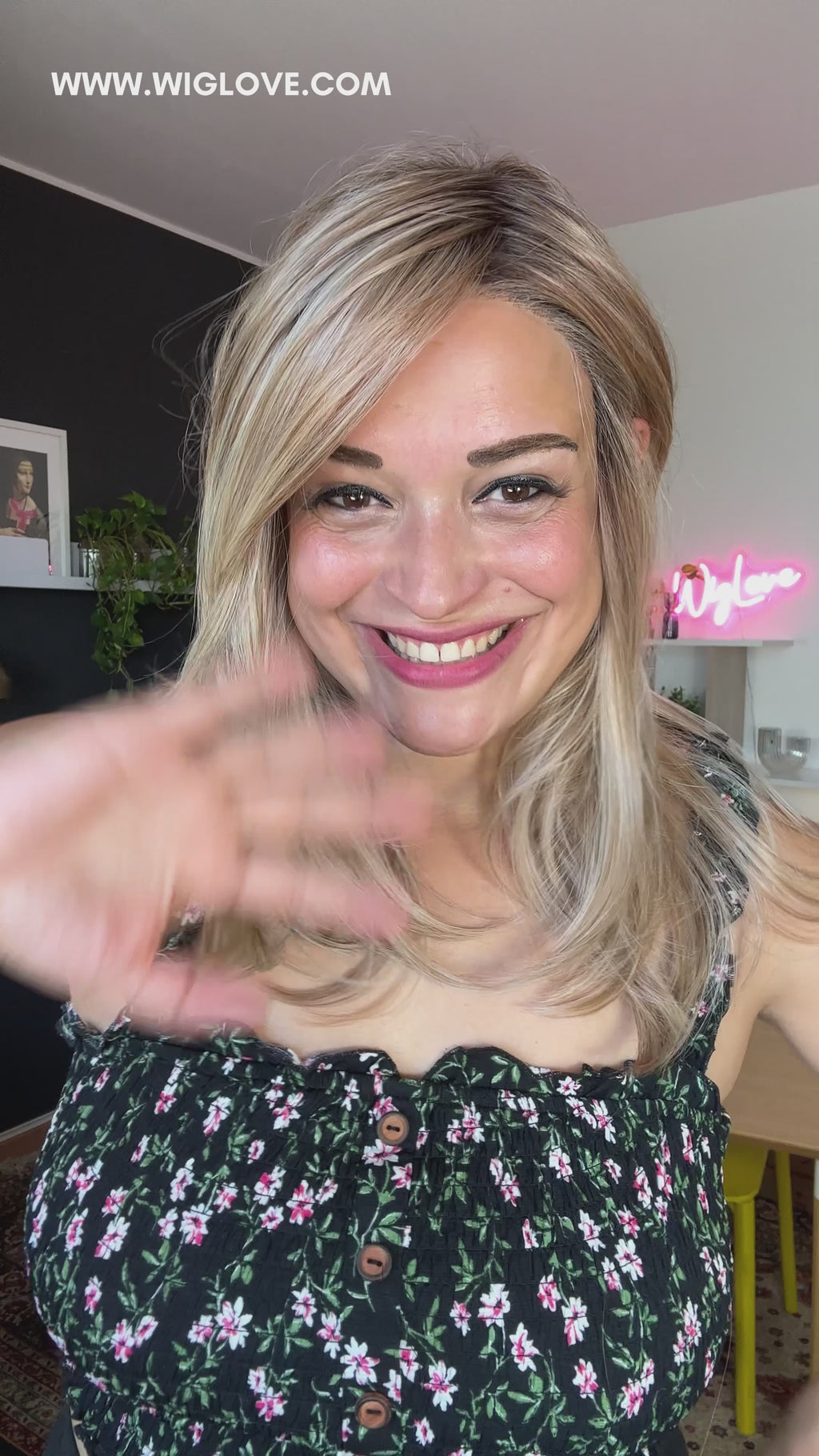 parrucca lunga sintetica termoresistente bionda dispositivo medico. Magnolia Rokoko colore 15/88/8R