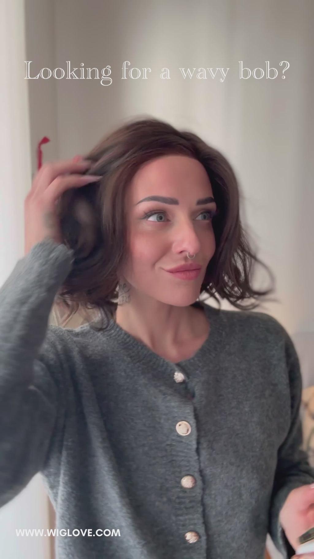 stella mono part ellen wille parrucca termoresistente mossa caschetto lacefront riga sinistra