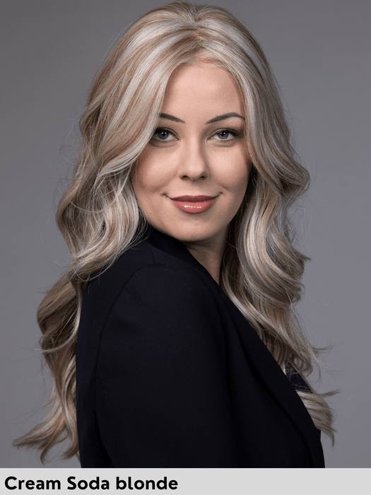 PRIESTLY - 100% fatta a mano, attaccatura estesa, antiscivolo - Wig Love - Parrucca SinteticaCoolest Dark Brown Rooted