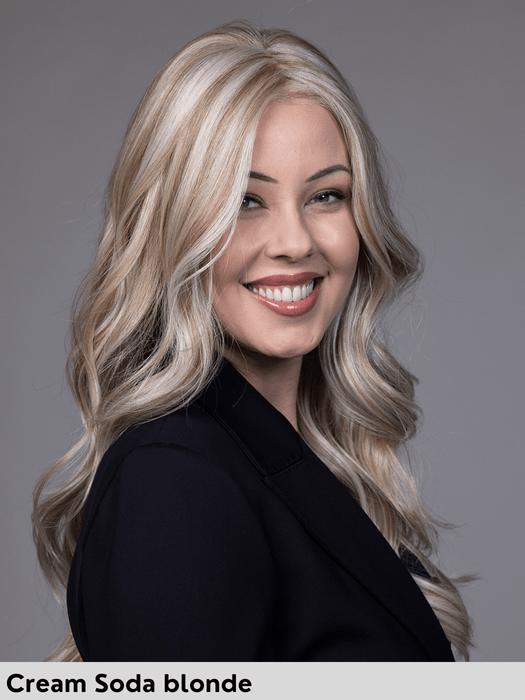 PRIESTLY - 100% fatta a mano, attaccatura estesa, antiscivolo - Wig Love - Parrucca SinteticaCoolest Dark Brown Rooted