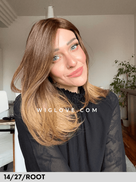 PRIME LONG DELUXE - Capelli Naturali 100% fatta a mano - Wig Love - Parrucca Capelli Veri14/27 Root