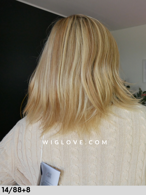 WIG ME UP - Parrucca Carnavale Uomo E Donna Capelli Lisci Castano Chiaro Lunghezza Media Stile Dandy E Retrò