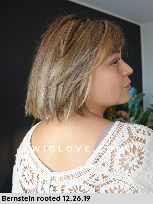 ready mono pat caschetto sintetico liscio lacefront riga sinistra parrucca chemioterapia dispositivo medico CE
