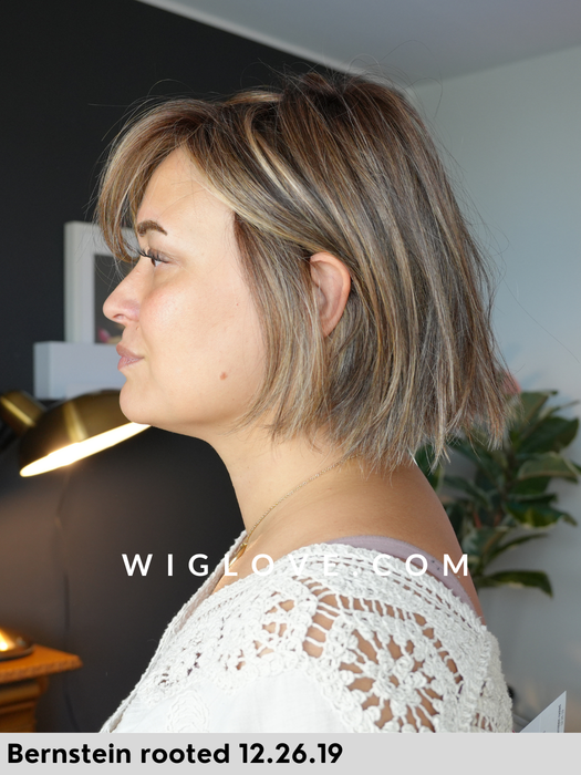 ready mono pat caschetto sintetico liscio lacefront riga sinistra parrucca chemioterapia dispositivo medico CE