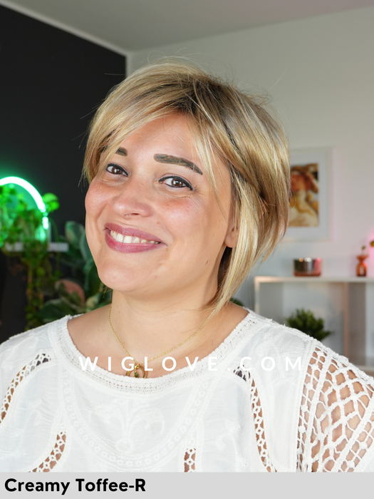 reese noriko parrucca fatta a macchina bob frangetta sintetica tradizionale dispositivo medico ce