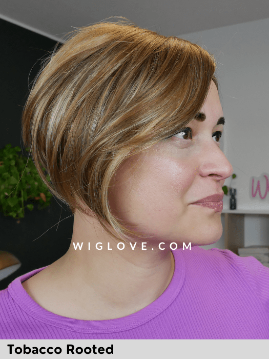 ellen wille tobacco rooted TOUCH Wig Review and is ideal for a petite to average head size Relax | HF Synthetic Lace